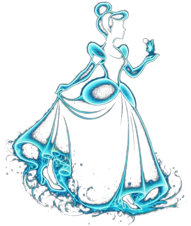 Ilustración luminosa de Cinderella